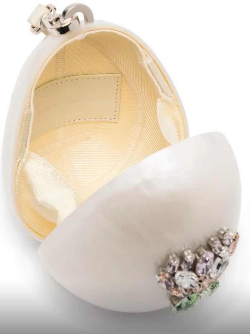 Simone Rocha Cream Pearl Jeweled Egg Wristlet - Picture 6 of 11
